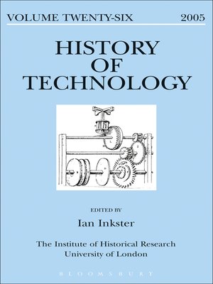 cover image of History of Technology Volume 26
